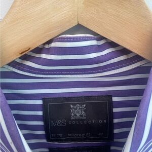 Purple Striped Women's Jersey Top